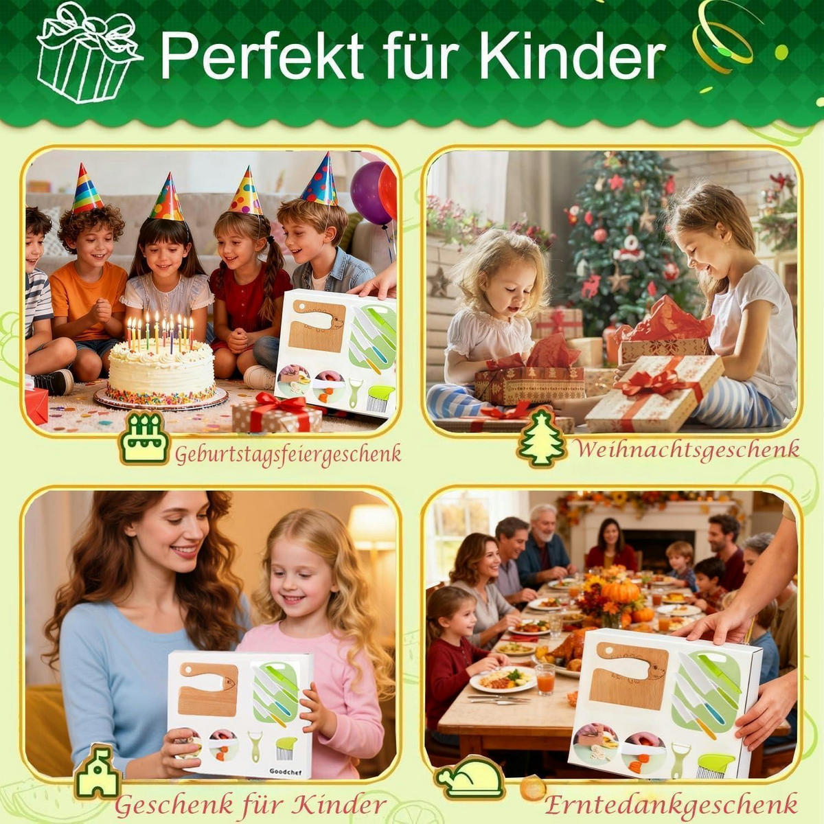 KINDERMESSER 8-teiliges Set BPA-frei ab 2 Jahren - Multicolor, Kunststoff