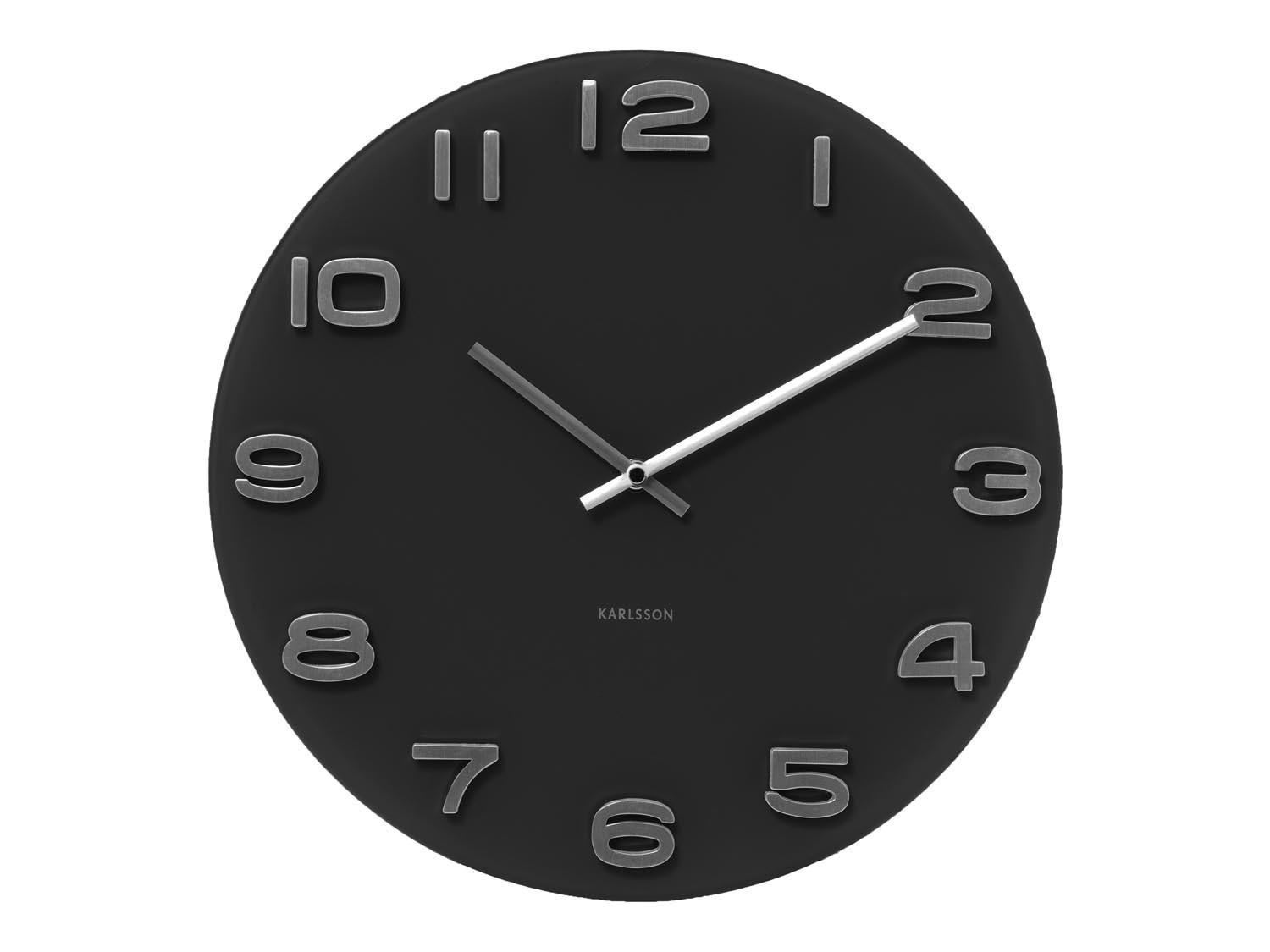 WANDUHR Vintage Ø35 cm - Schwarz, Glas (35/35/4cm) - Karlsson