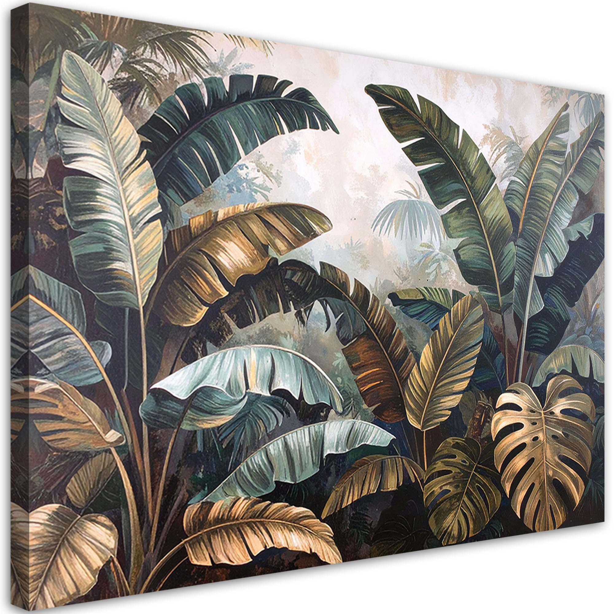 Feeby Leinwandbild, Grün 30x20 cm