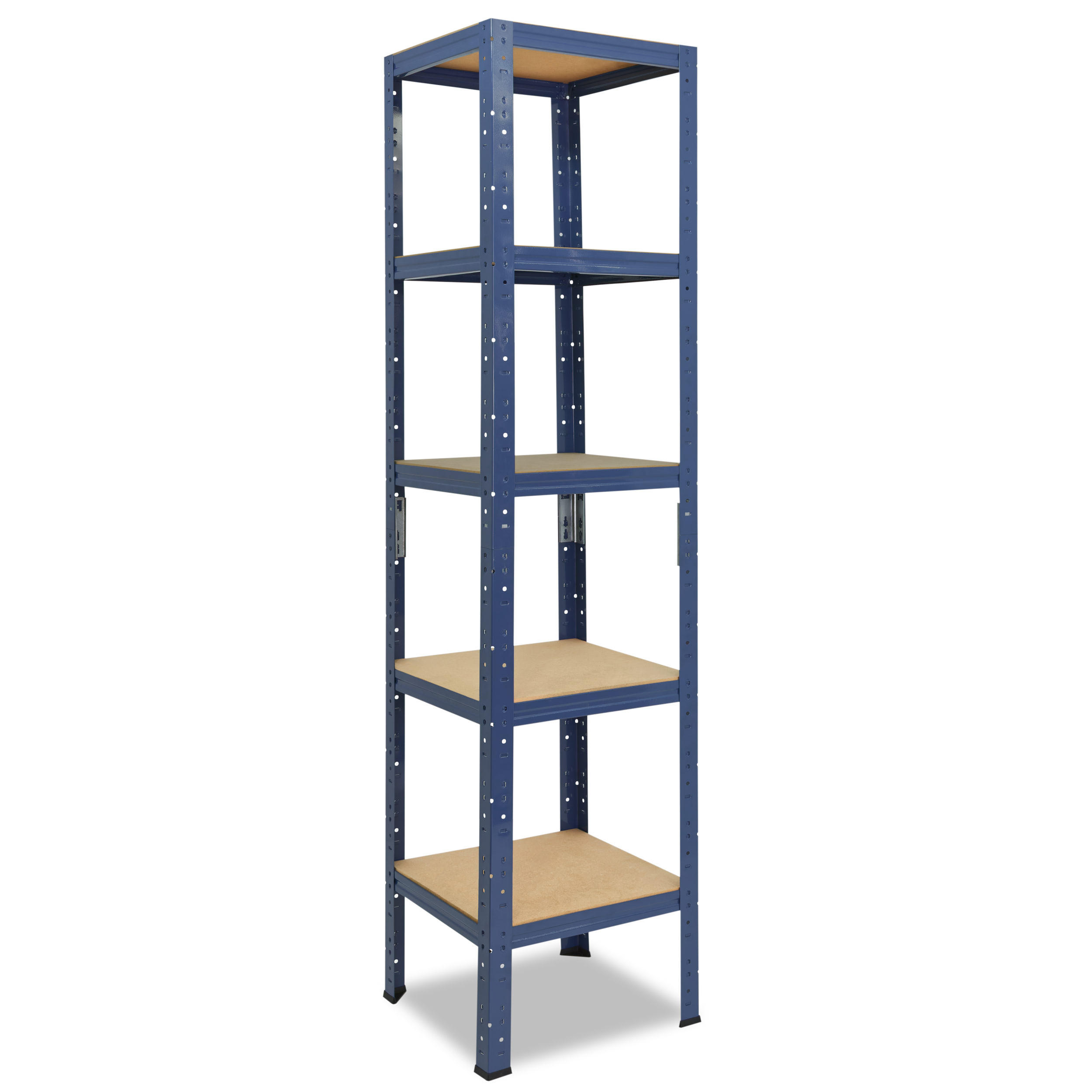 SCHWERLASTREGAL HOME 200x45x45 cm in blau mit 5 Böden und 175 kg Traglast pro Boden - Blau, Metall (45/200/45cm) - shelfplaza