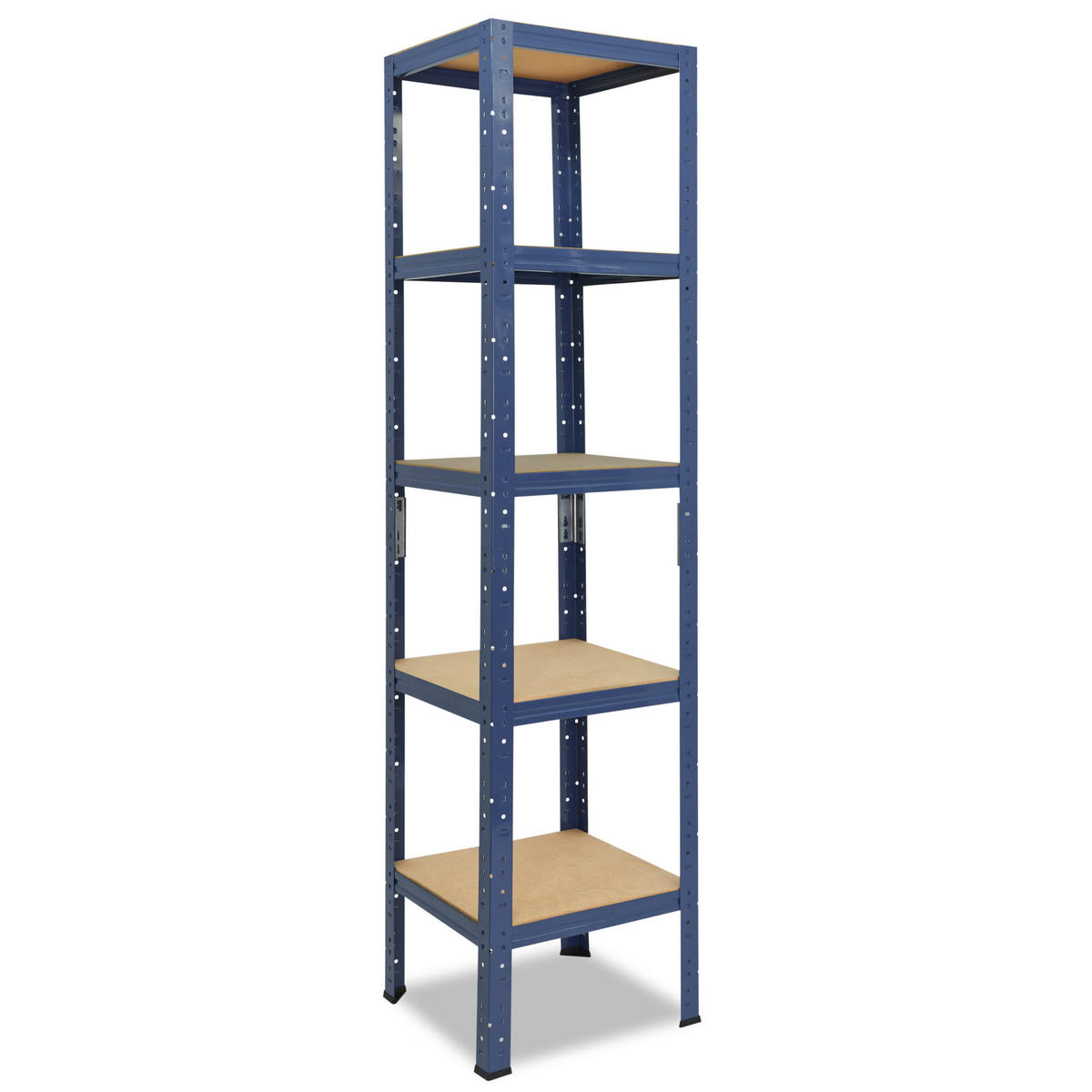 SCHWERLASTREGAL HOME 200x45x45 cm in blau mit 5 Böden und 175 kg Traglast pro Boden - Blau, Metall (45/200/45cm) - shelfplaza