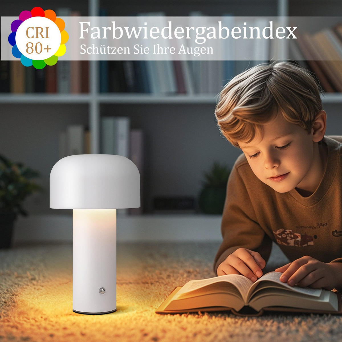 LED stolní lampa Abeli 21,6/12,6/6 cm - bílá, kov (21.6/12.6/6cm) - Nettlife