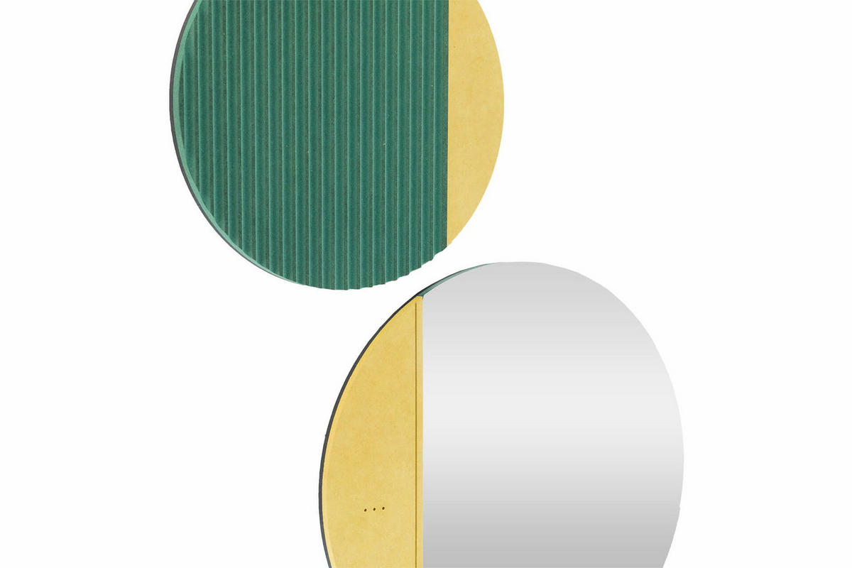 WANDUHR Design Grün 55/134 cm - Grün, Glas/Holzwerkstoff (54.7/133.9/1cm) - ONZENO