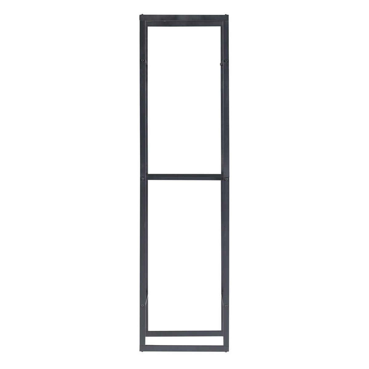 KAMINHOLZREGAL Ulvila - Schwarz, Metall (45/170/30cm) - [en.casa]