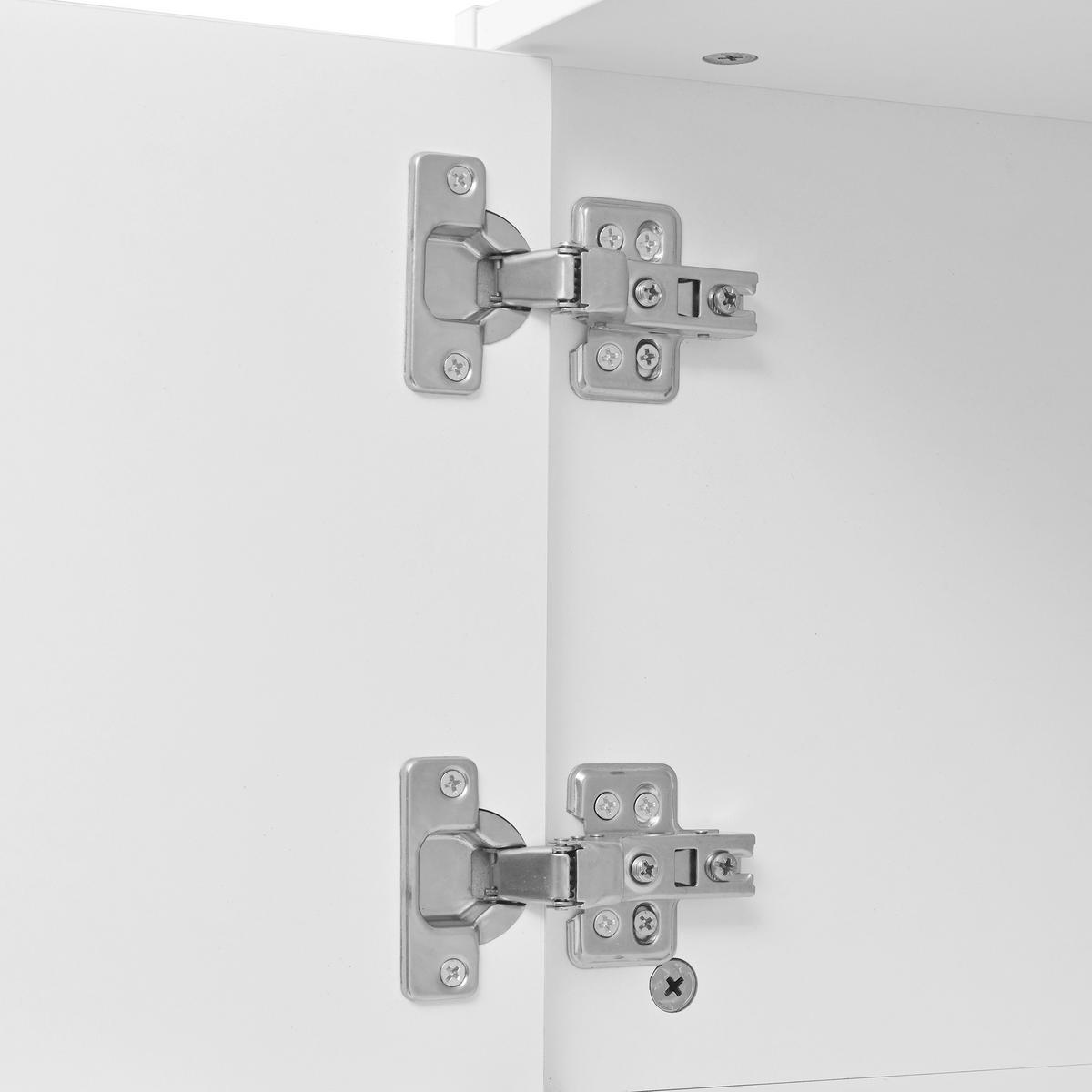 GARDEROBE-SET in Weiß mit Spiegel und Sitzbank für Flur und Eingangsbereich, B90/T34.5/H190 cm - Weiß, Glas/Holzwerkstoff (90/190/34.5cm) - STILVORA