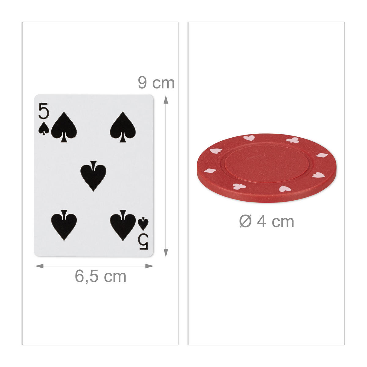 POKERSET - Grün, Papier/Kunststoff (24/15cm) - Relaxdays
