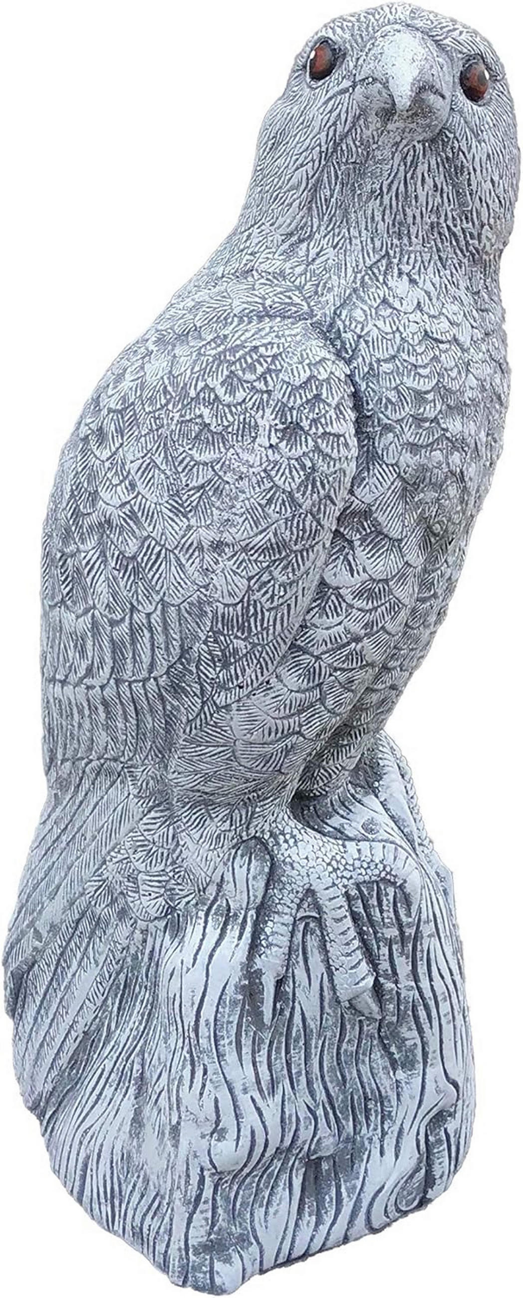 STEINFIGUR Falke, frostfest, massiver Steinguss - Grau, Stein (22/40/22cm) - stoneandstyle