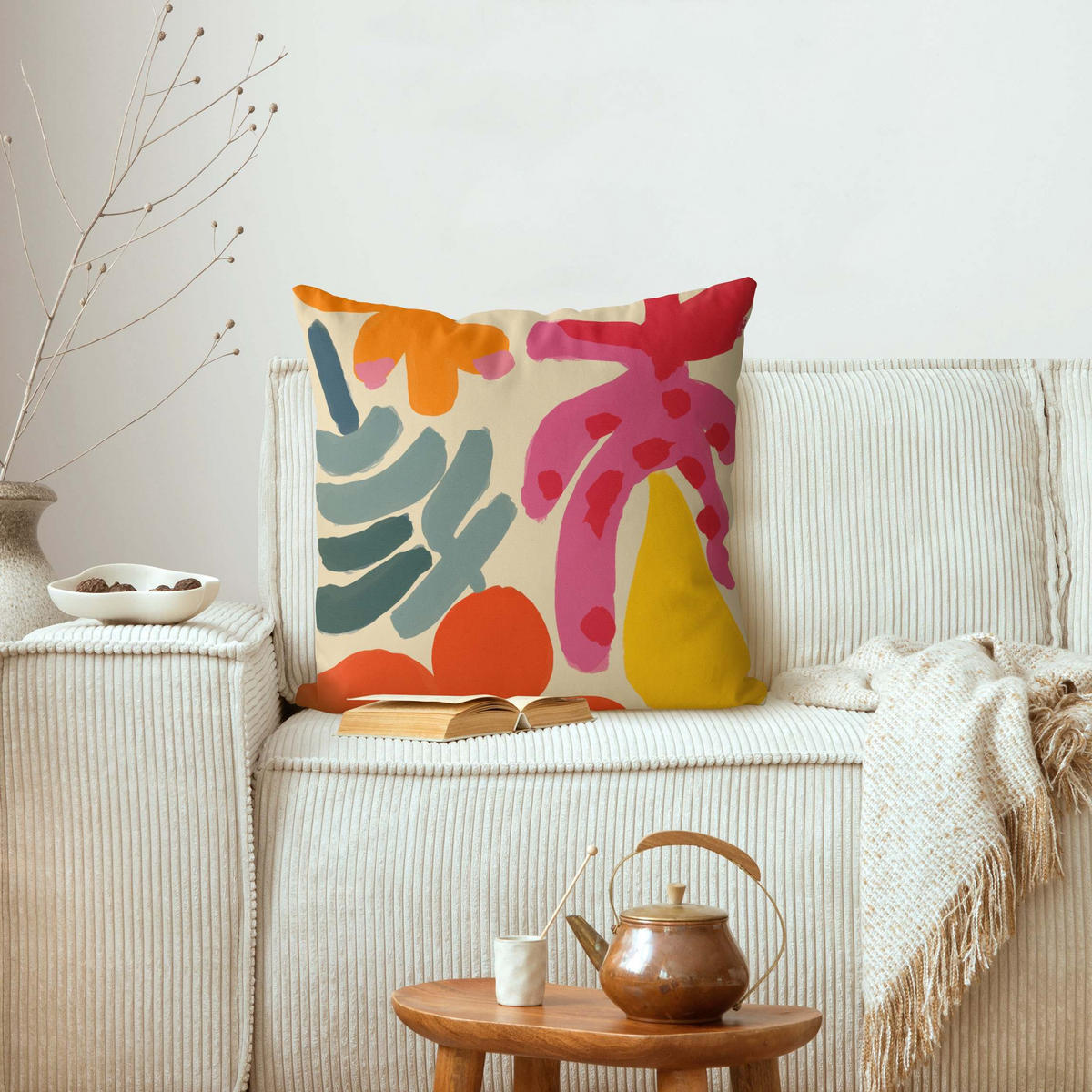 KISSENBEZUG Bunte Formen II 50/50 cm - Multicolor, Textil (50/50cm) - Bilderwelten