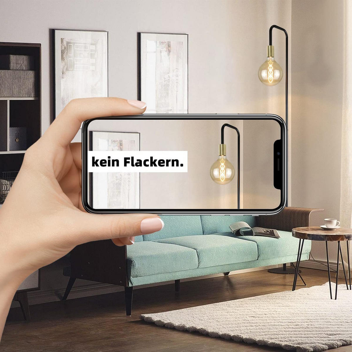 STEHLAMPE Vyxqa 28.5/22.0/157.0 cm - Schwarz, Metall (28.5/22/157cm) - ZMH