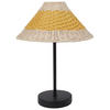 TISCHLEUCHTE Beige/Gelb/Schwarz Momba - Beige/Gelb, Papier (30/30/40cm) - Beliani