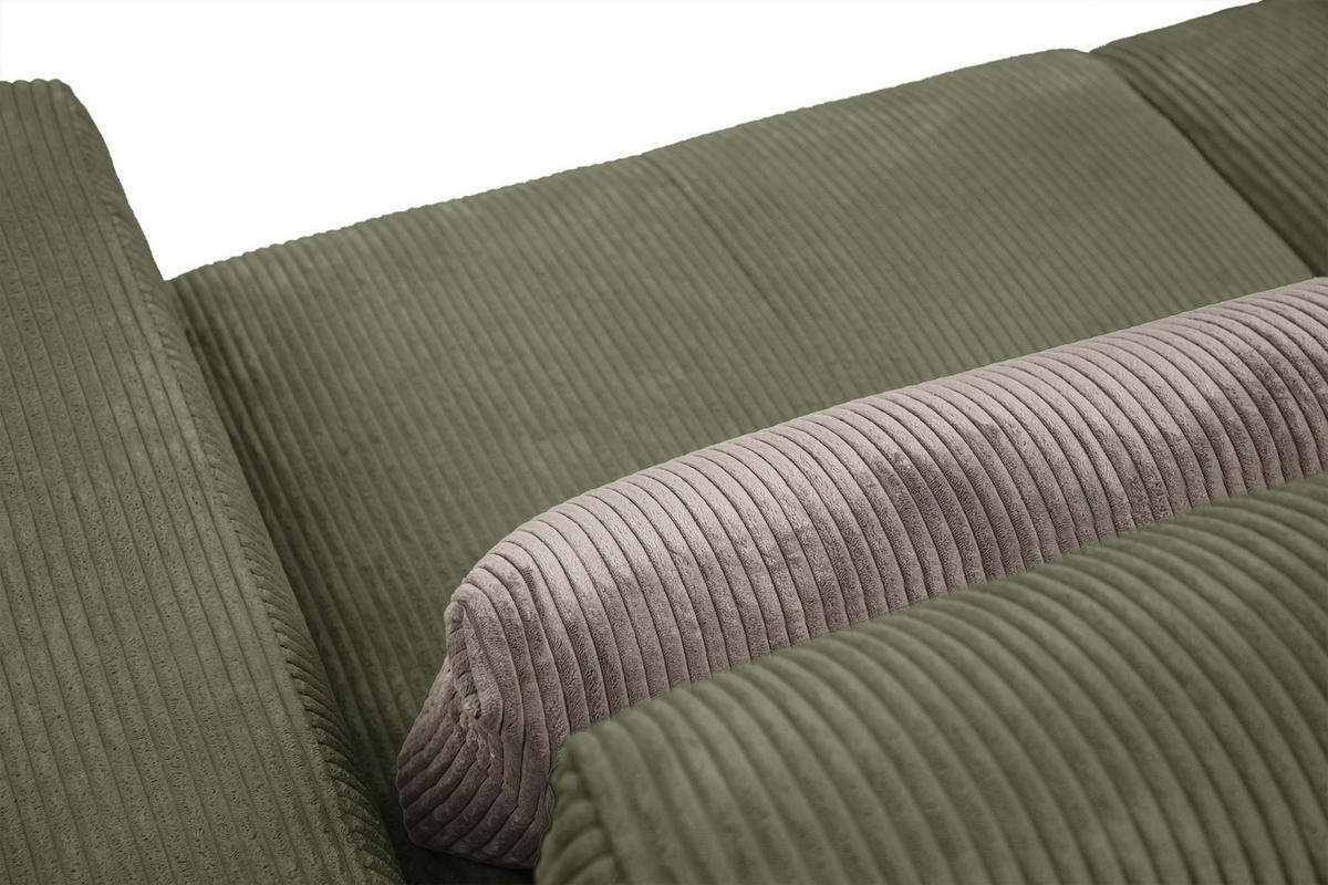 SOFA OLI 3-Sitzer, olivgrün - Olivgrün, Holz/Textil (208/91/108cm) - Courtois Laville