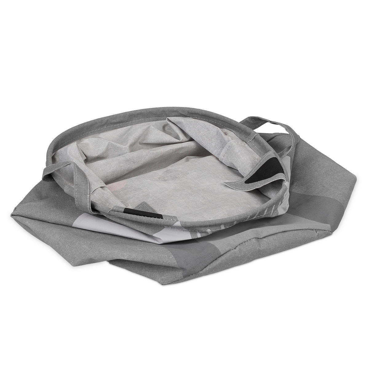 KOŠ Vícebarevný motiv mývala - šedá, textil/plast (33/33cm) - Relaxdays