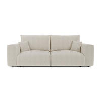SCHLAFSOFA mit Stauraum COMO Kettgewebe mit weichem Griff Creme 254cm - Creme, Textil (254/78/95cm) - Premium Interiors