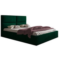 BETT Grün SIM 6 Gepolstert 140x200 cm Mit Schlaffunktion - Schwarz/Grün, Kunststoff/Textil (140/200cm) - Sepro Meble