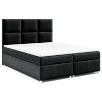 BOXBETT mit Bettkasten Trinity K-13 Bonellfederkern - Schwarz, Holz/Holzwerkstoff (180/200cm) - Best For Home