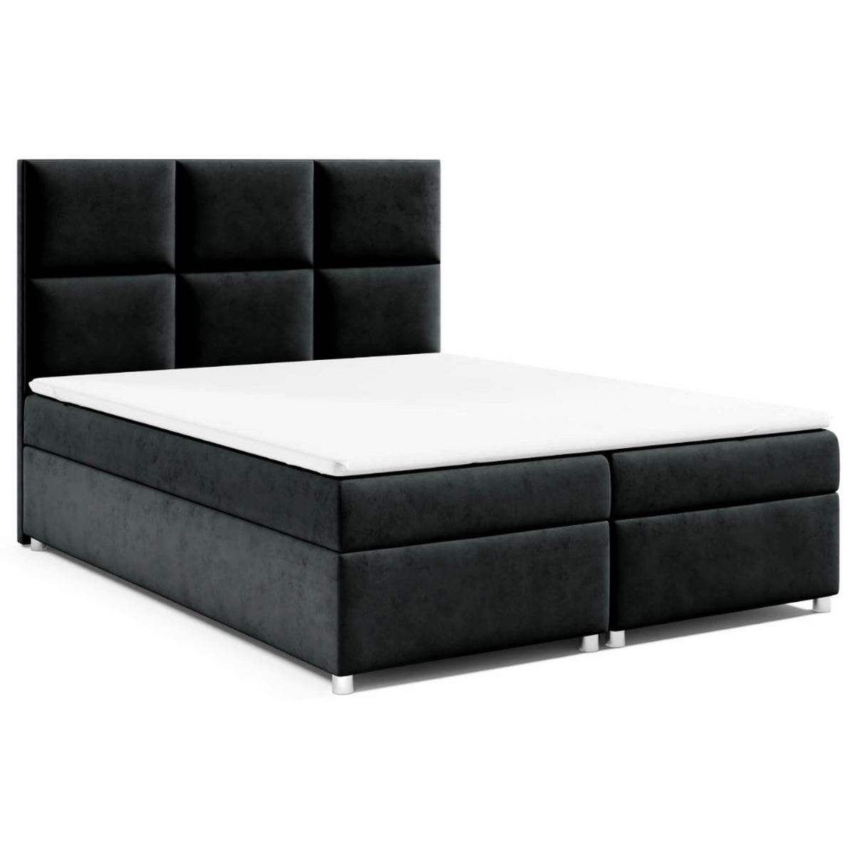 BOXBETT mit Bettkasten Trinity K-13 Bonellfederkern - Schwarz, Holz/Holzwerkstoff (180/200cm) - Best For Home