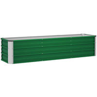 HOCHBEET 183x47x40 cm Stahl grün - Grün, Metall (183/40/47cm) - LEBENLANG