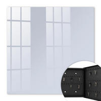 SCHLÜSSELBOX Schwarz 30x30 cm- Türöffnung nach rechts - Graublau - Grau, Metall (30/30/5cm) - TULUP