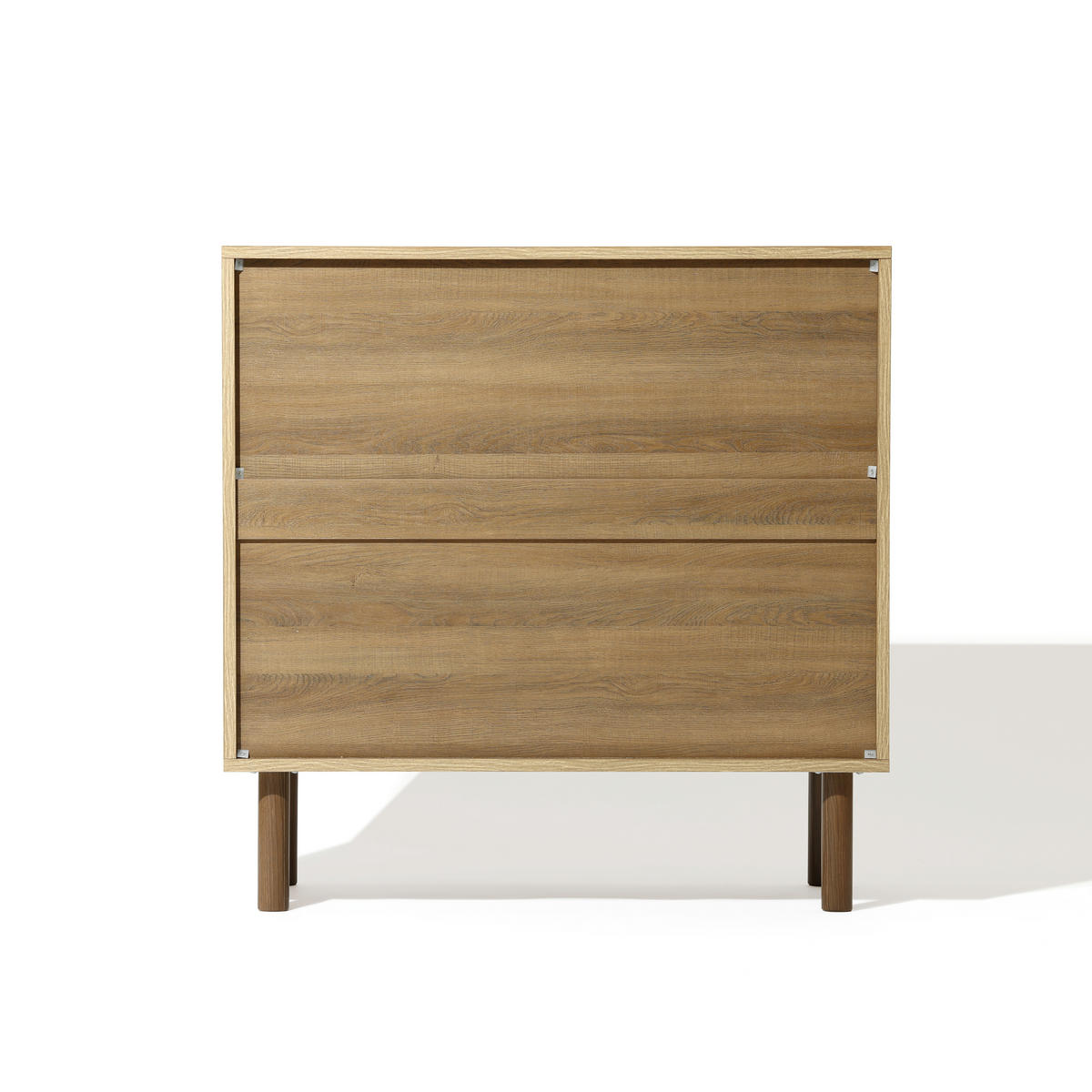 SIDEBOARD Wohnzimmer im modernen Vintage-Stil, Holz mit 2 Türen | B80 x T40 x H80 cm - Braun, Holz (80/80/40cm) - Hometopia