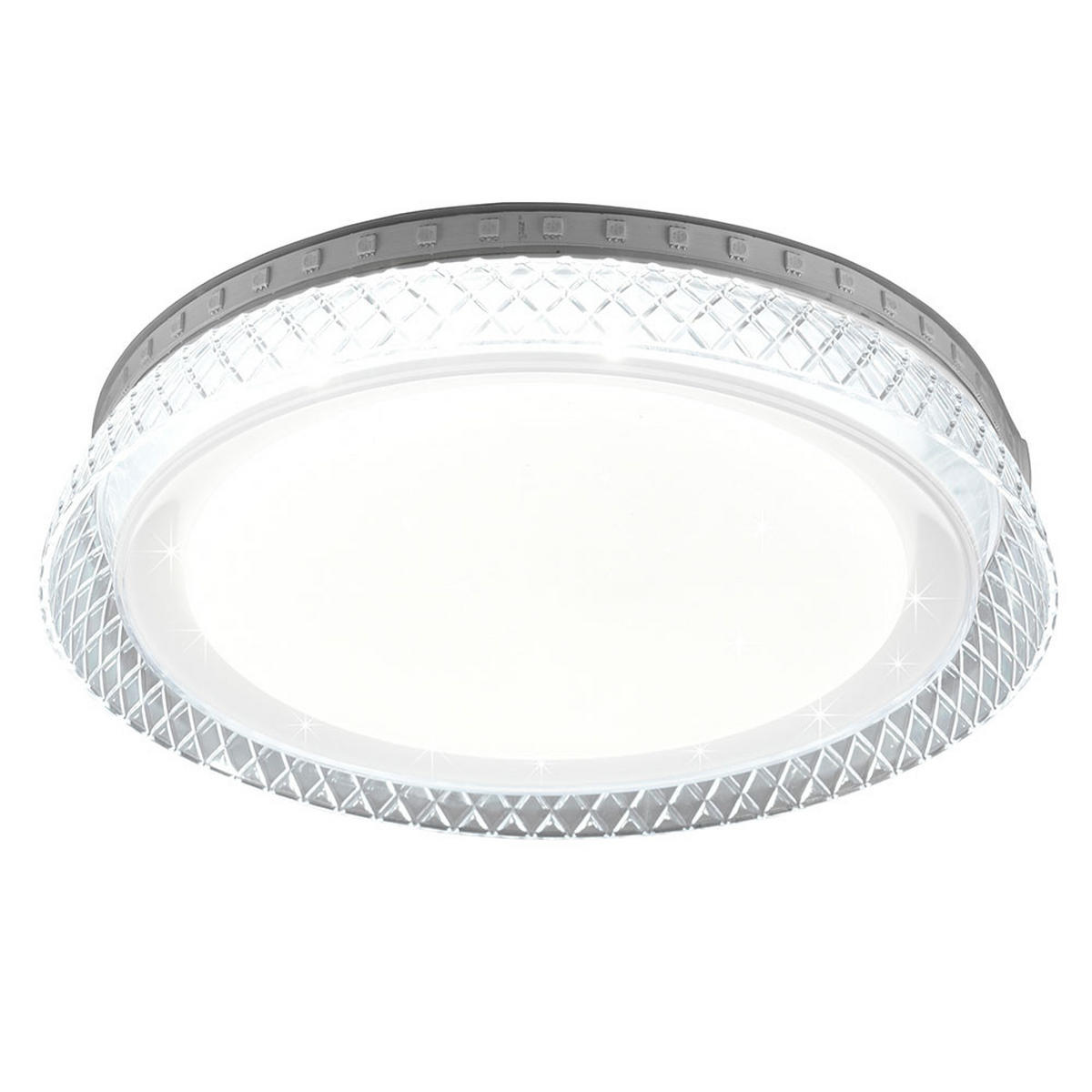 LED DECKENLEUCHTE Kunststoff Weiß - Weiß, Kunststoff (28/28/5cm)