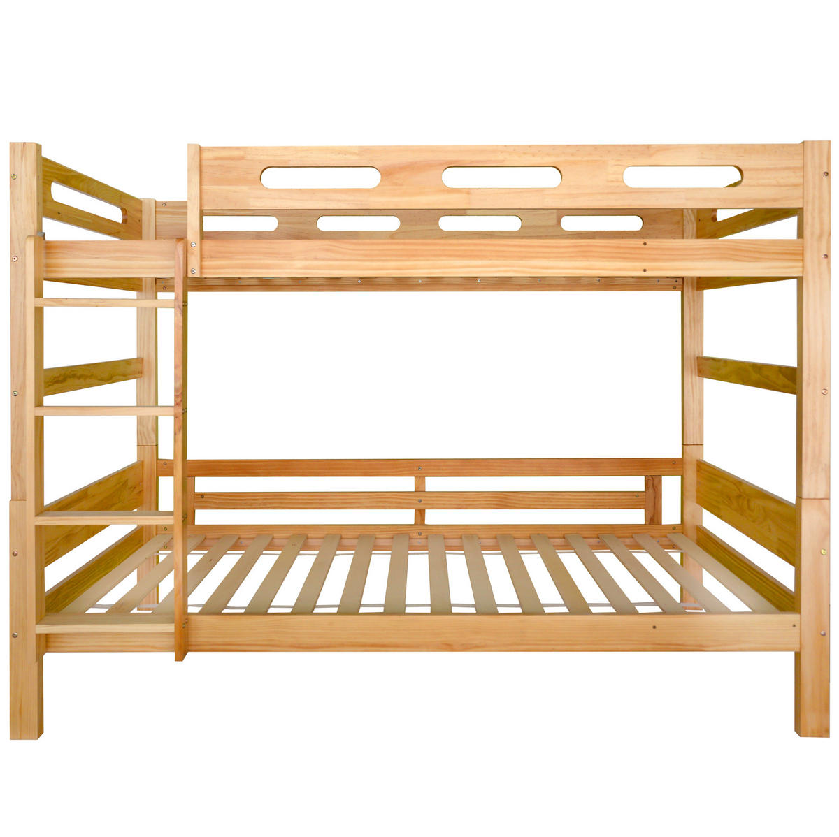 ETAGENBETT 90/200 cm in Natur aus Kiefer mit Trennfunktion - Naturfarben, Holz (90/200cm) - OKMYHOME
