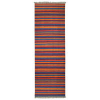LÄUFER Gashgai Kelim Bunt 196/64 cm Schurwolle - Multicolor, Textil (64/196cm) - Looma