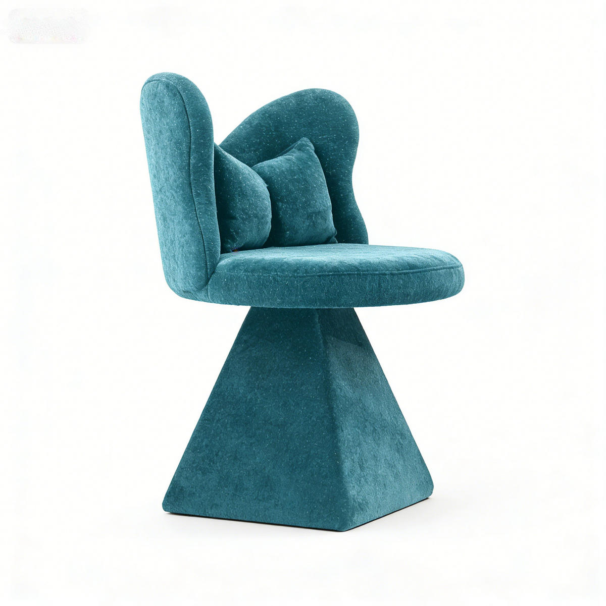 DREHSTUHL 52/52/78 cm blau aus Stoff mit 360°-Drehfunktion und Schmetterlingsrückenlehne - Blau, Textil (52/78/52cm) - OKWISH