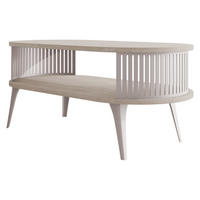 COUCHTISCH Roenni Oval - Taupe/Kaschmir, Holzwerkstoff/Metall (100/50/44cm) - MIRJAN24
