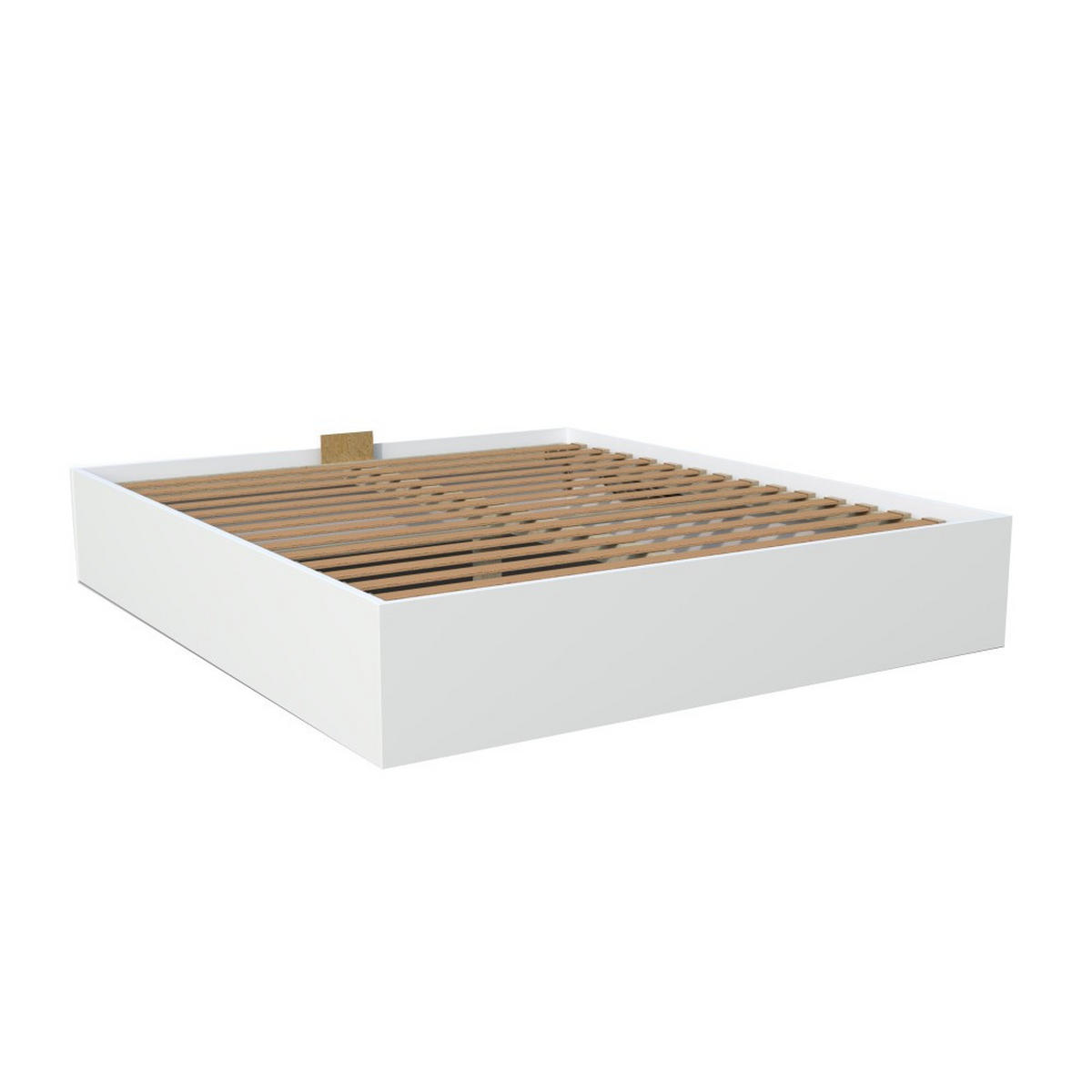 BETTKASTEN BILBAO mit Lattenrost/ Bett 180x200 - Weiß - Weiß, Holzwerkstoff (180/200cm) - Weber Industries