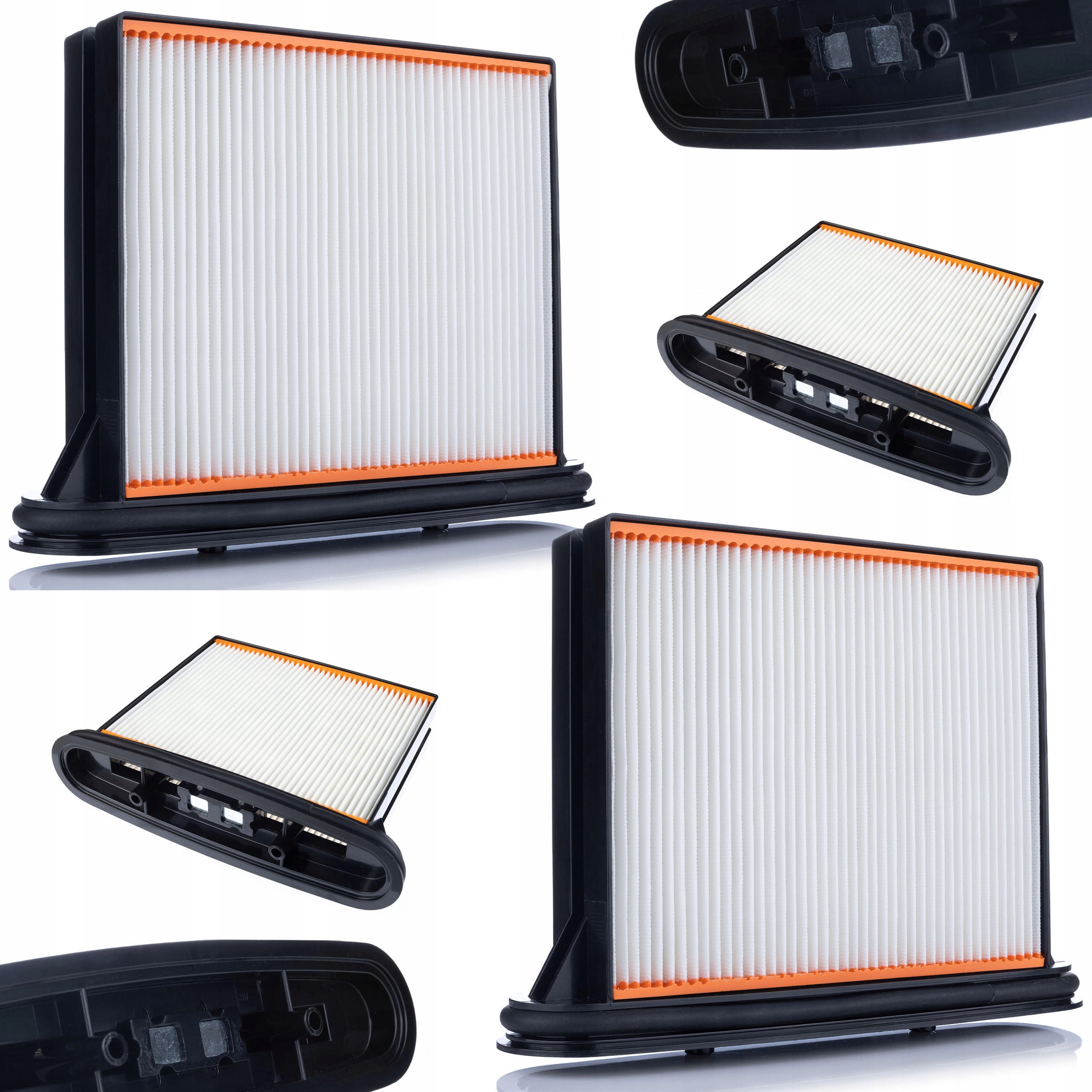 FILTER KLOK-RF5A 2er-Set, waschbar, wiederverwendbar, mit Dichtung, Nassbetrieb, 25,7 x 18,6 x 5 cm, Polyester, Auslassfilter - Multicolor, Kunststoff/Metall (10/10/10cm)