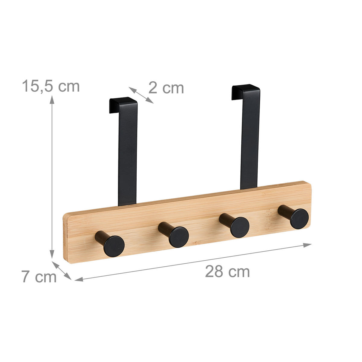 TÜRGARDEROBE - Multicolor, Holz/Metall (28/15.5/7cm) - Relaxdays