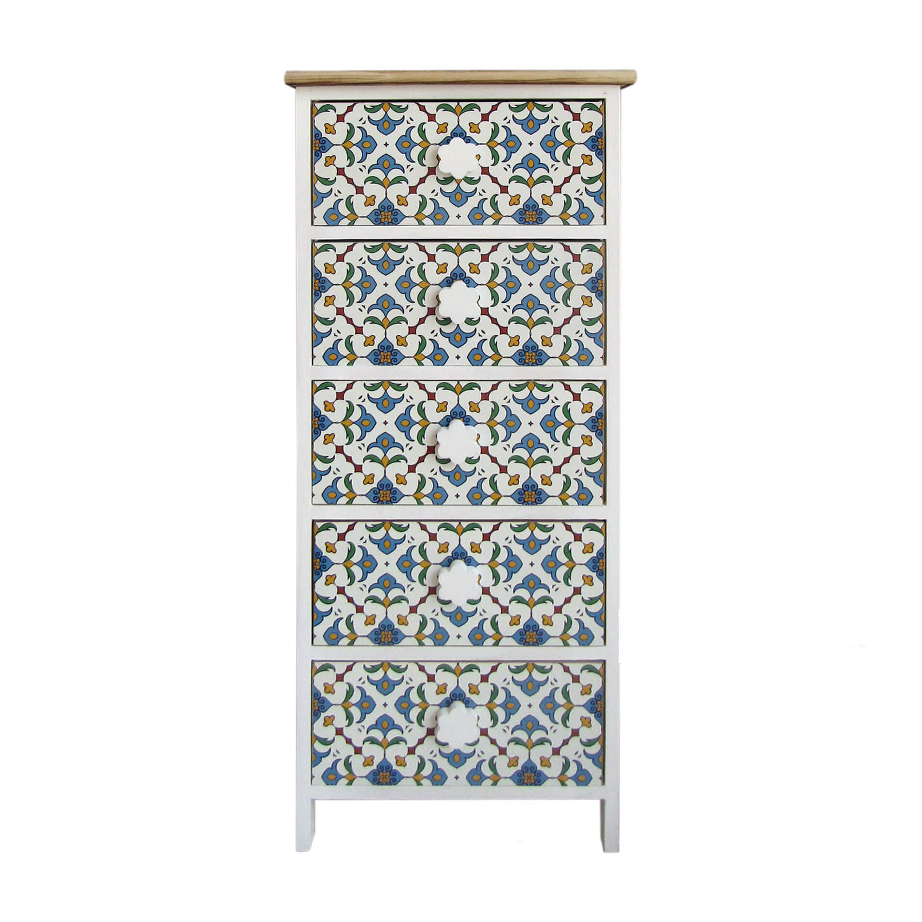 Mobili Rebecca Kommode Weiß 30x93x40 cm