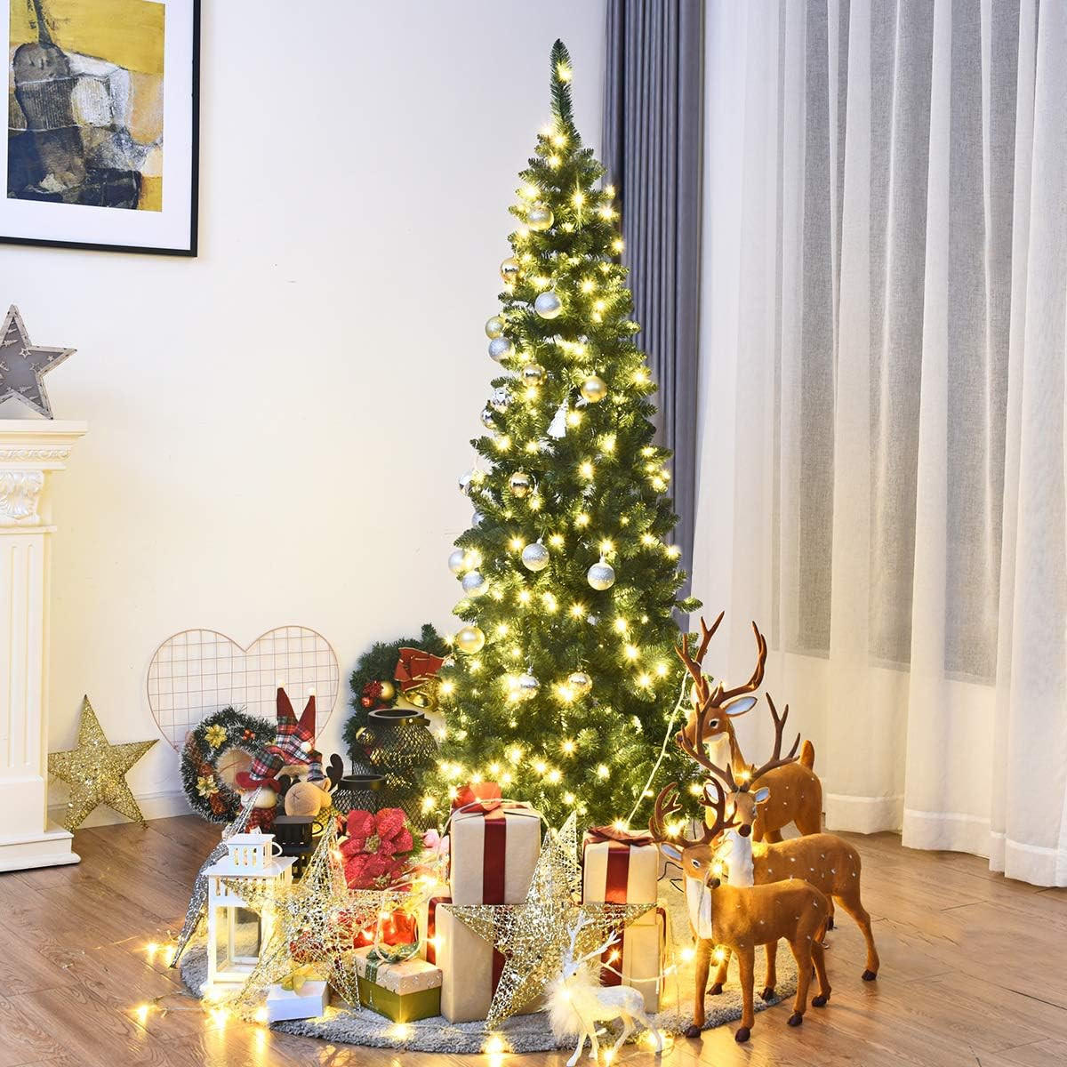 WEIHNACHTSBAUM Grün - Grün, Kunststoff (200cm) - COSTWAY