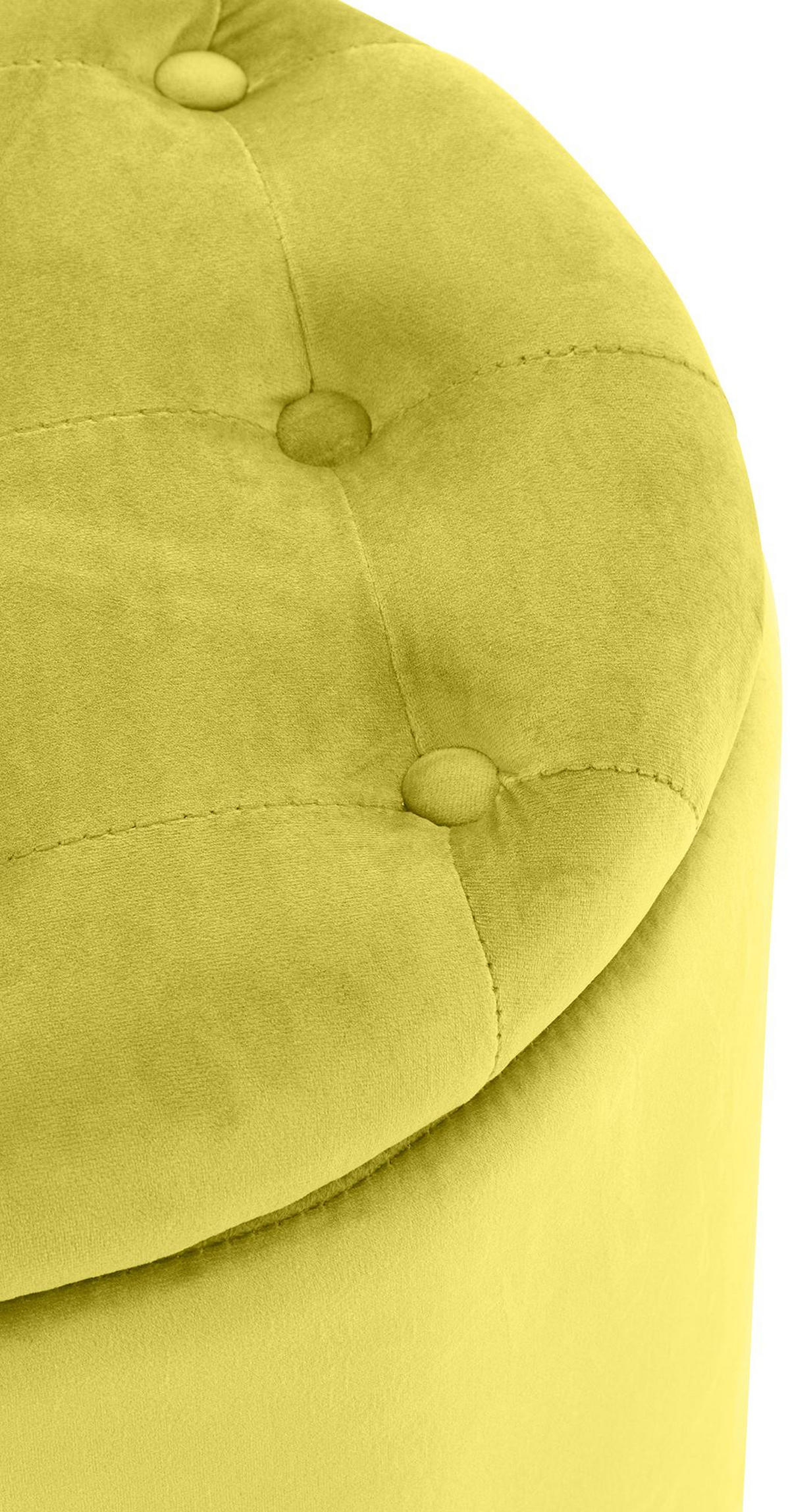 SITZWÜRFEL Samt Gelb - Gelb/Schwarz, Kunststoff/Textil (44/42/44cm) - CLP