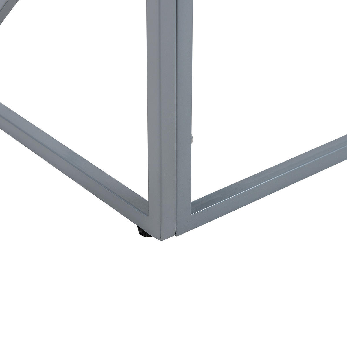 BEISTELLTISCH Glas silber quadratisch 50/50 cm Orland - Silberfarben, Glas (50/50/50cm) - Beliani