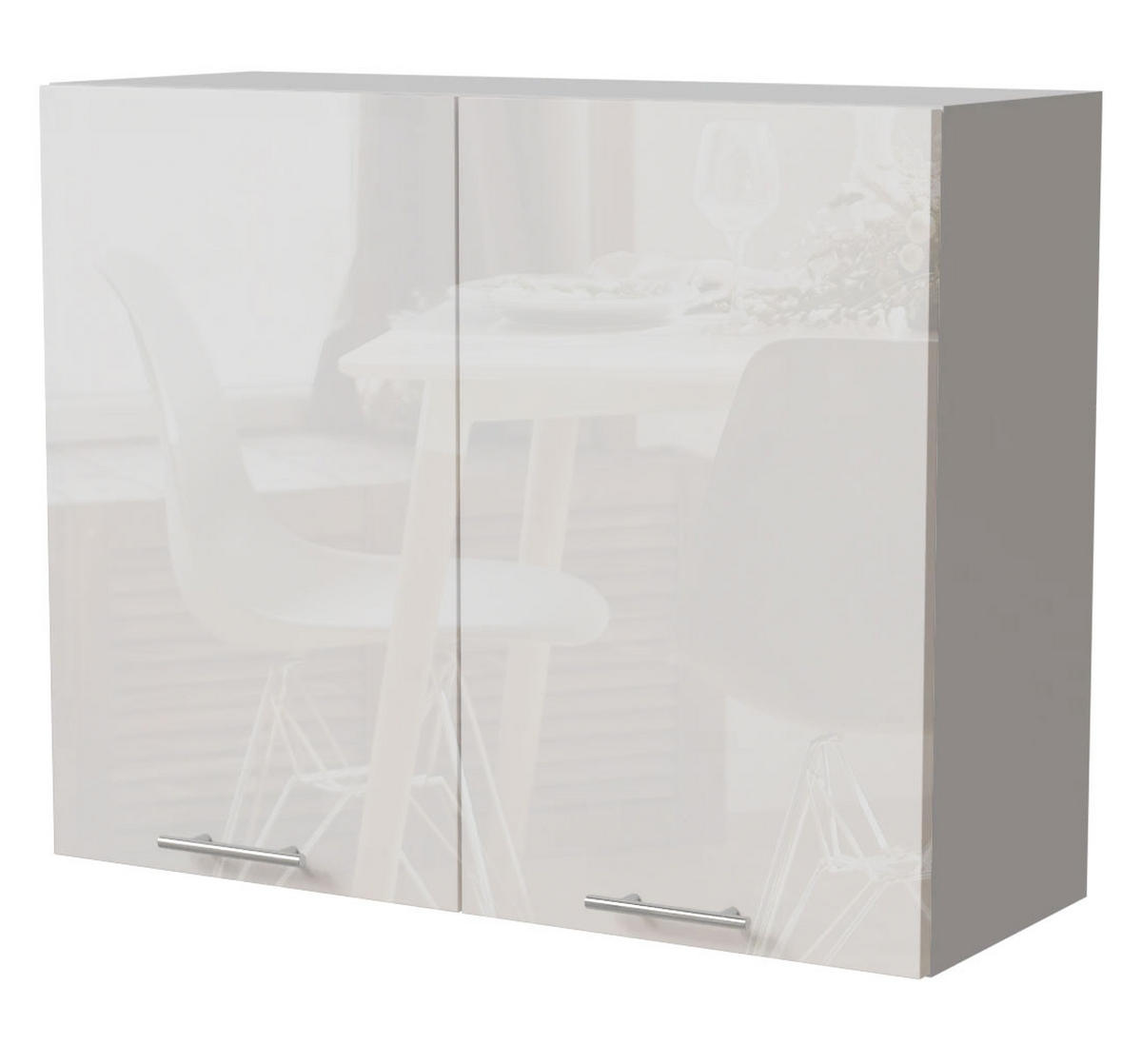 KÜCHENHÄNGESCHRANK Essen W3/90 Weiß Hochglanz / Weiß Matt 90 / 32,5 / 72cm - Weiß Hochglanz/Weiß, Holz/Holzwerkstoff (90/72/32.5cm) - Feldmann-Wohnen