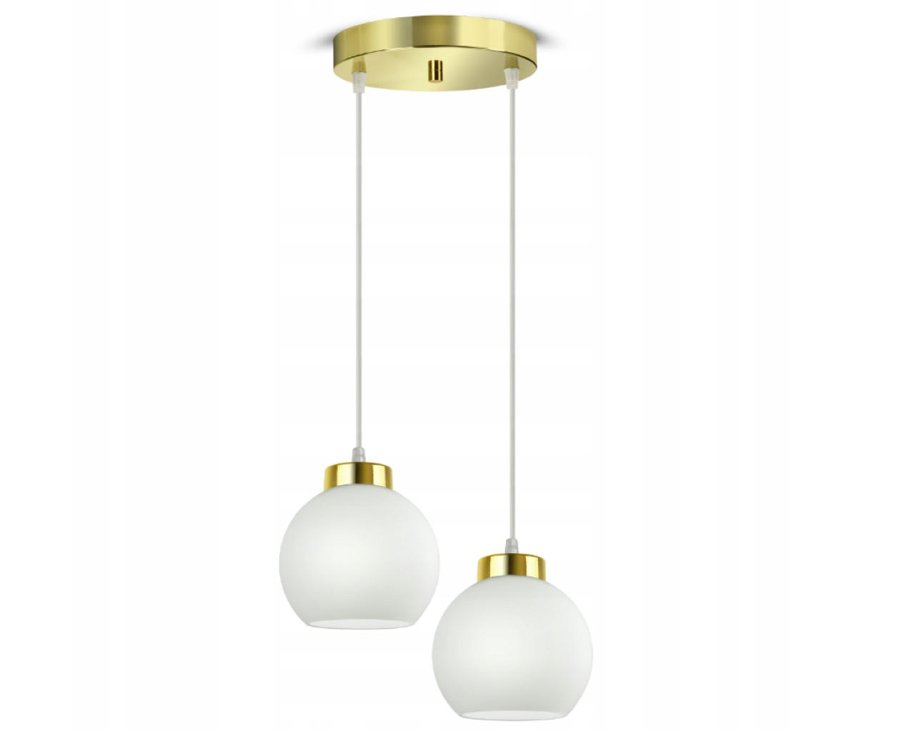 PENDELLEUCHTE GOLDGLAS - Goldfarben/Weiß, Glas/Metall (30/30/80cm) - kiki design