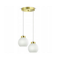PENDELLEUCHTE GOLDGLAS - Goldfarben/Weiß, Glas/Metall (30/30/80cm) - kiki design