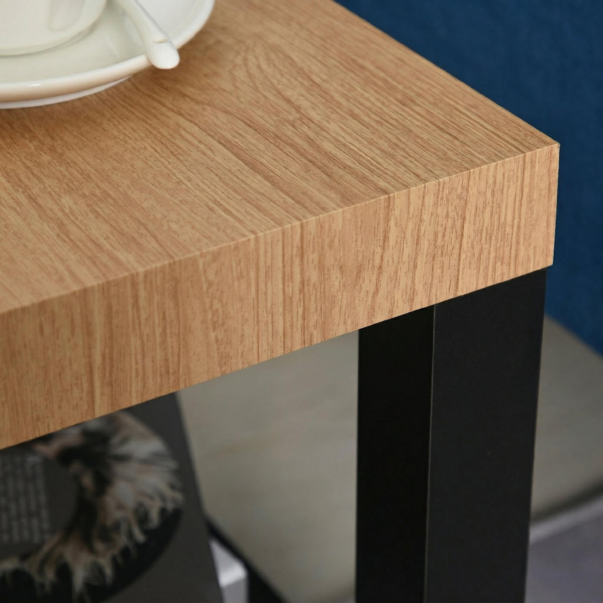 BEISTELLTISCH DE-15848 fahrbar mit Ablage Naturholz - Naturfarben, Holzwerkstoff (40/40/40cm) - ComfortXL