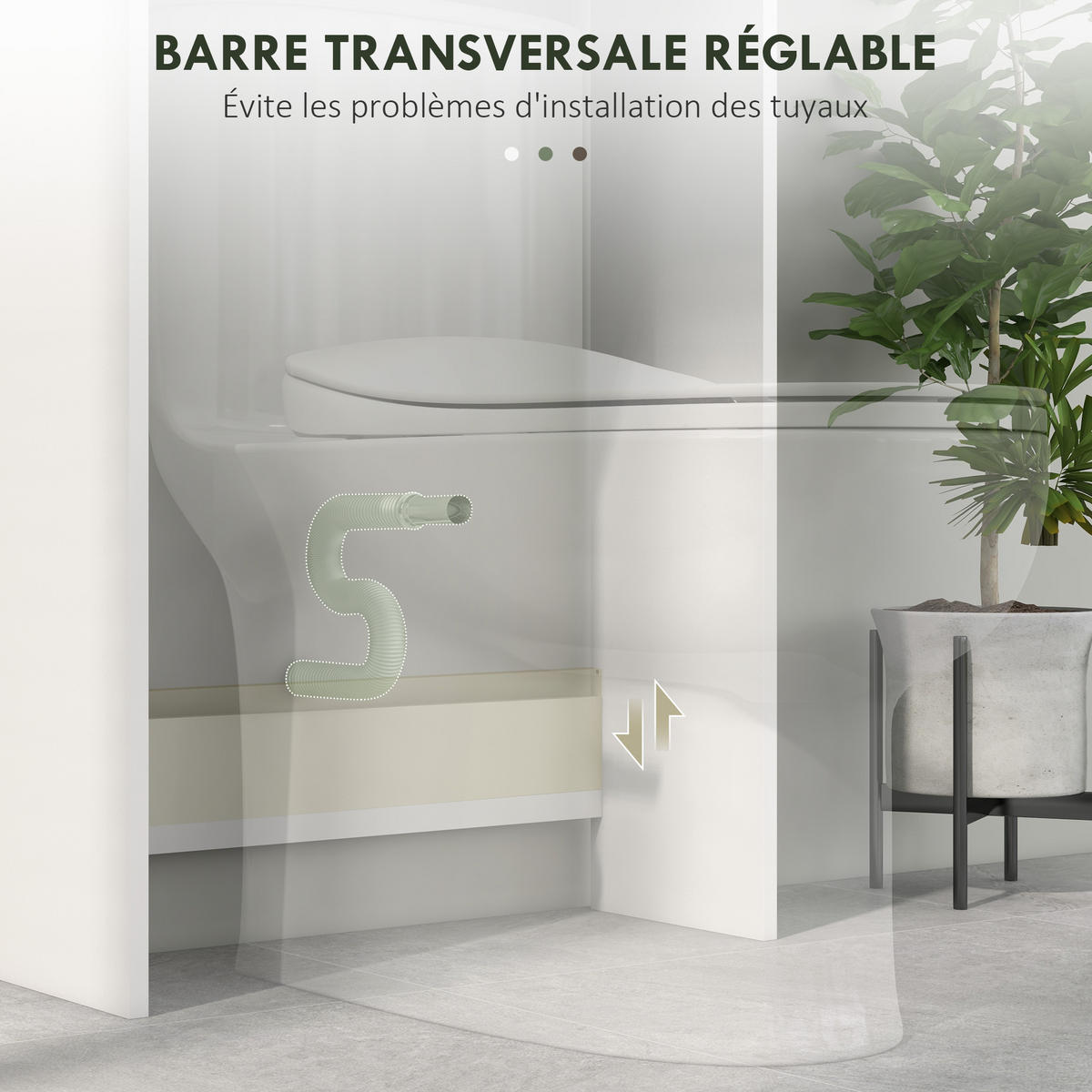 HÄNGESCHRANK Weiß 1 Stück - Weiß, Kunststoff (58.5/170/23cm) - GiPP