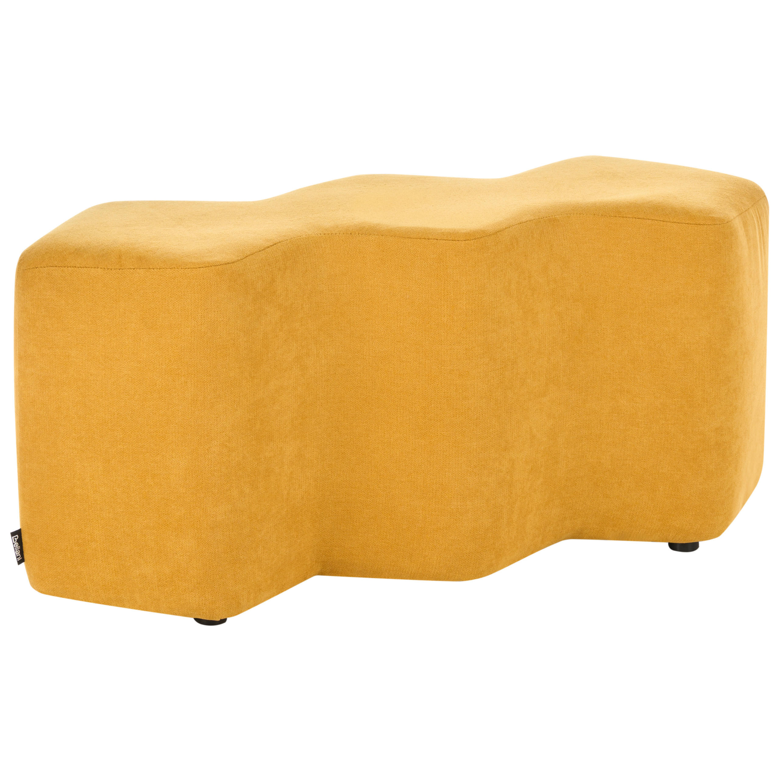 POLSTERBANK Stoff Senfgelb Littleton - Gelb, Textil (86/38/30cm) - Beliani