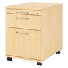 ROLLCONTAINER - mit Hängeregistratur 58/42,8/59 cm in Ahornfarben Bügelgriff (Metall) - Ahornfarben, Holzwerkstoff (42.8/59/58cm) - bümö