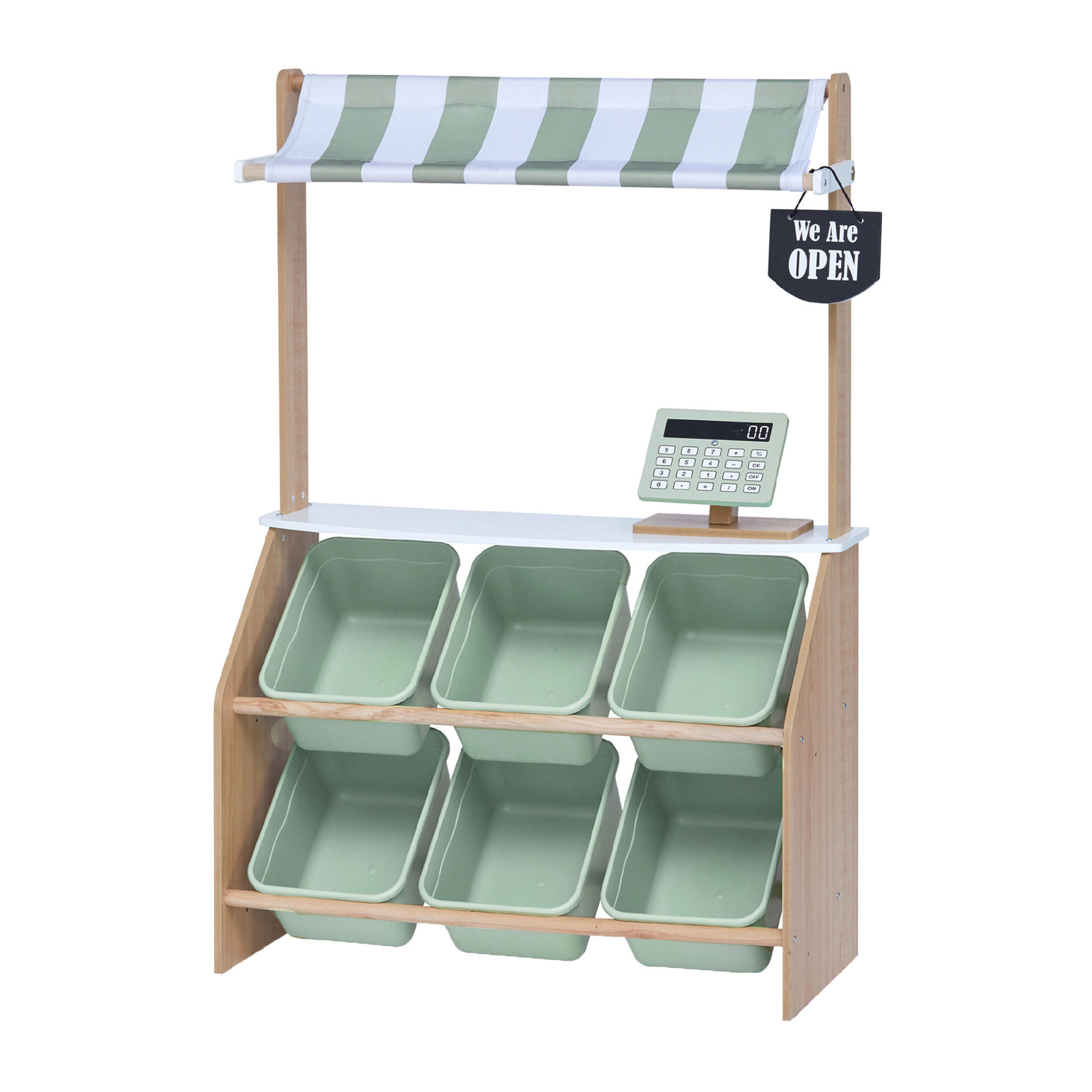 KAUFLADEN für Kinder - Grün, Holzwerkstoff (30/100/67cm) - Teamson Kids
