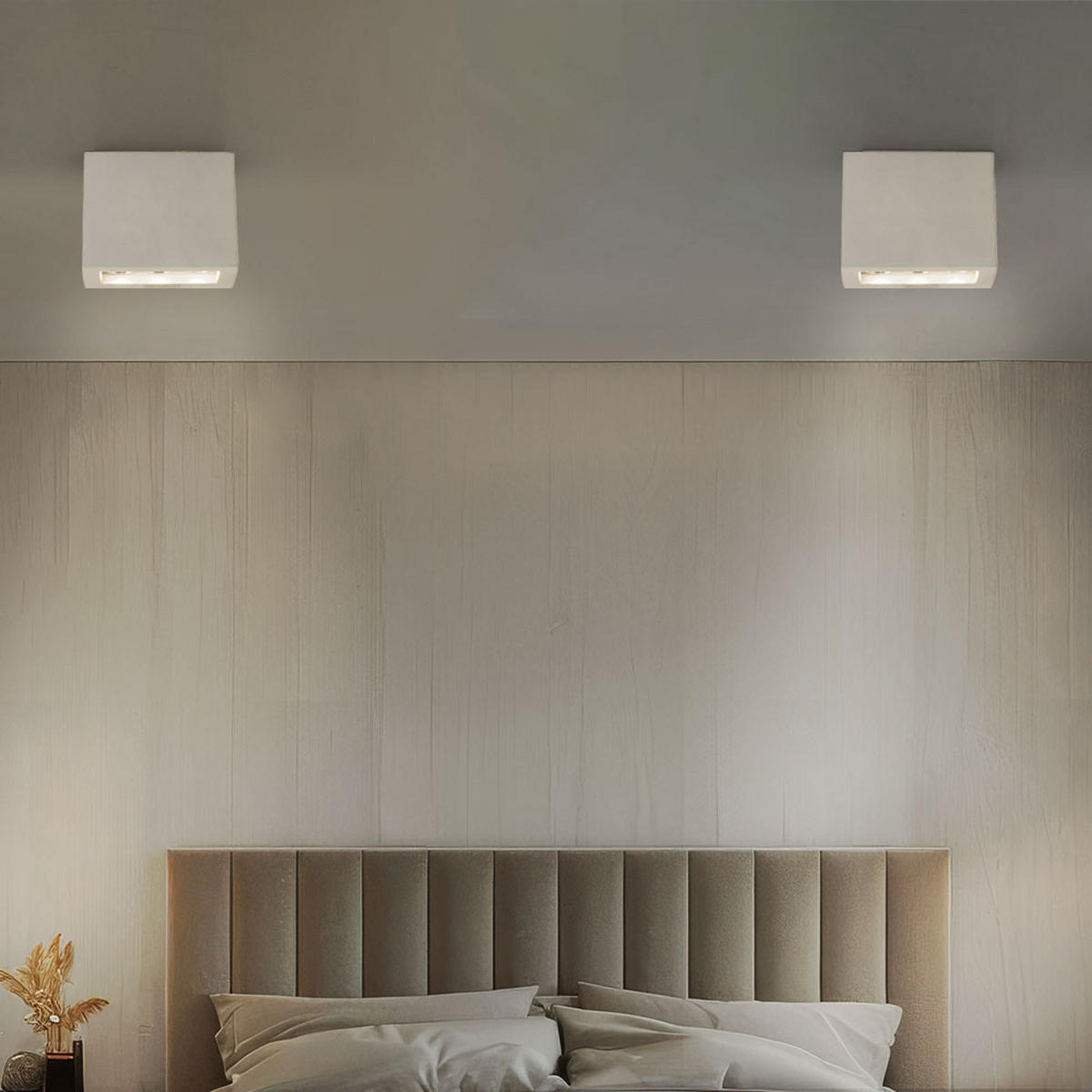 LED DECKENLEUCHTE TIMO Betonoptik Grau 2er Set - Grau, Metall (12.2/5.6/10cm) - Globo Lighting