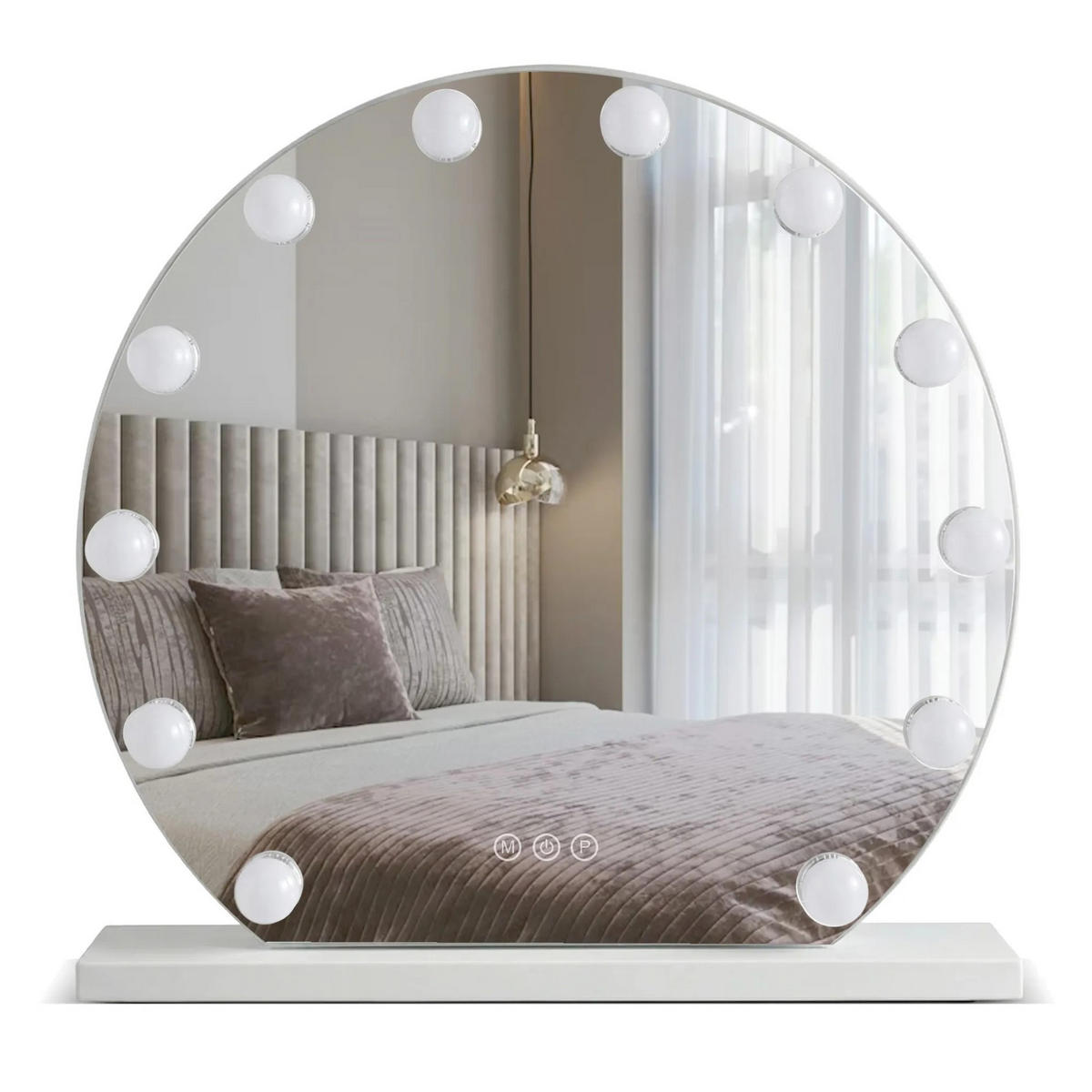 SPIEGEL Rea Led Hollywood White 50 Cm - Weiß, Glas (47/12/50cm) - REA