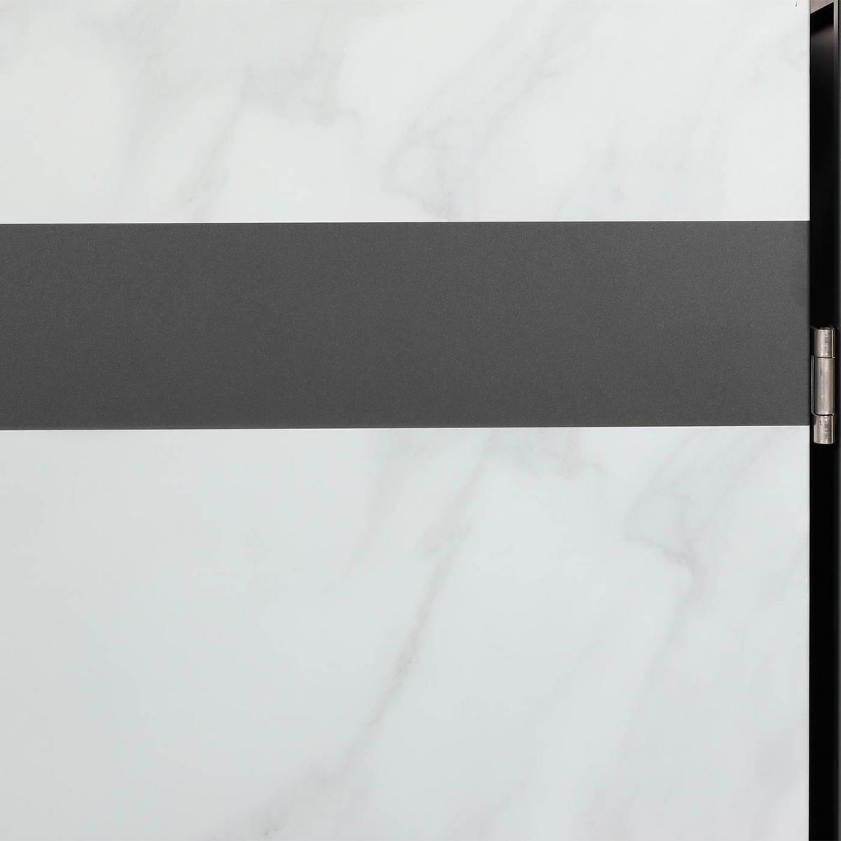 MÜLLTONNENBOX 1er 117x68x80cm Anthrazit Marmor-Optik hell - Creme, Metall (68/117/80cm) - PROREGAL