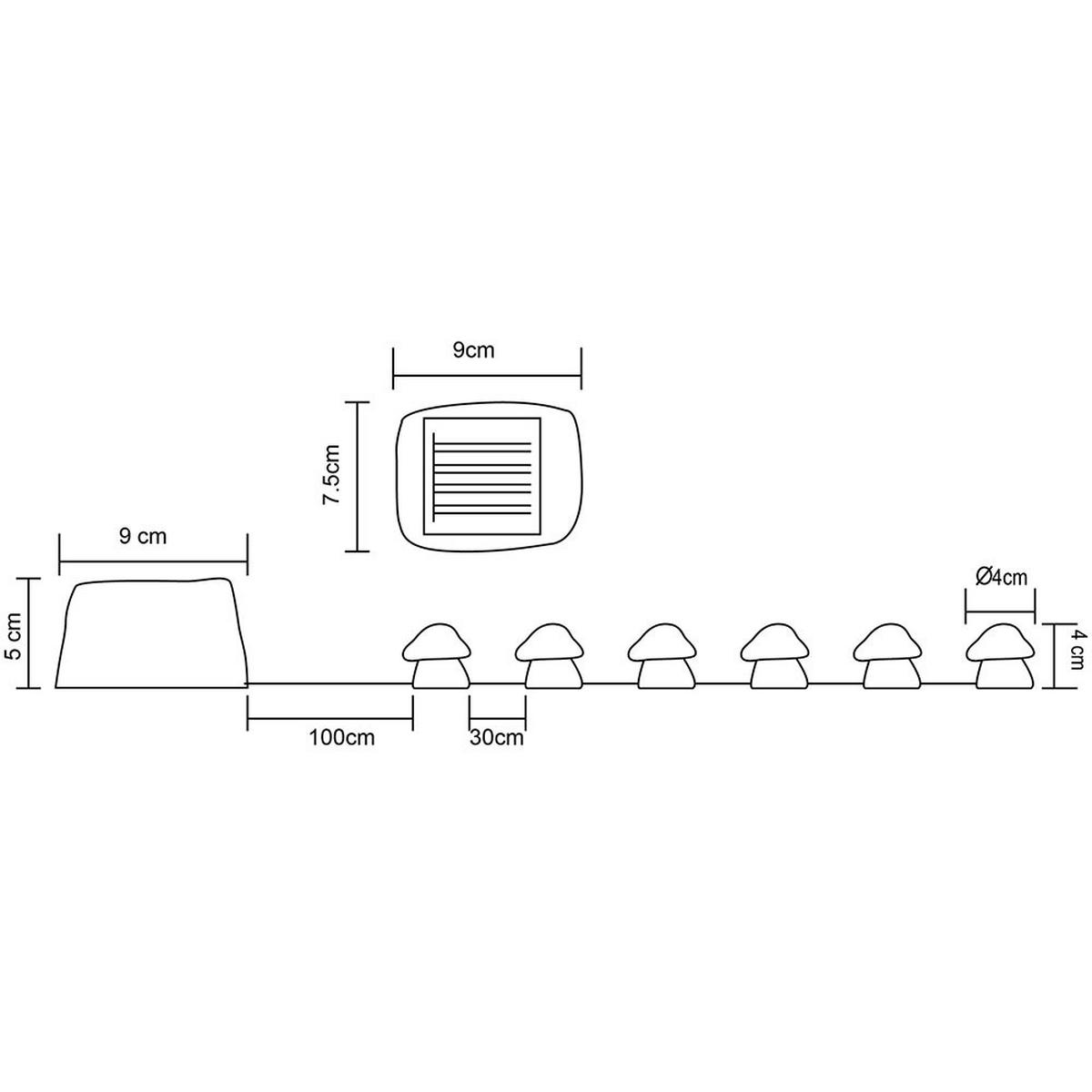 LED AUSSENLEUCHTE Fliegenpilz Rot Weiß - Rot, Kunststoff (270/4/4cm)