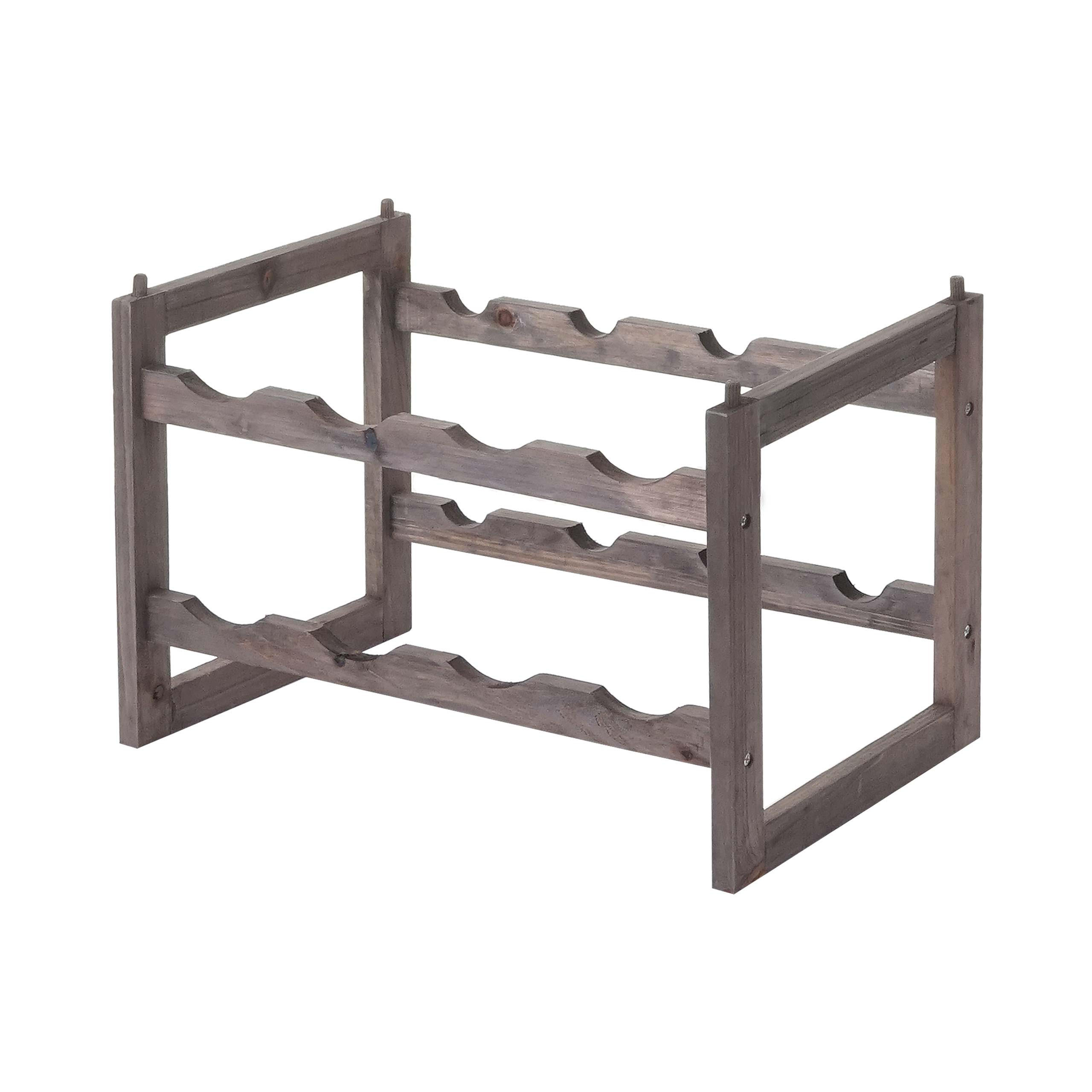 WEINREGAL Braun - Braun, Holz (41/26/24cm) - MCW