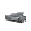 SOFA AVENA 3-Sitzer mit 1 Relaxfunktion, grau - Grau, Holzwerkstoff/Textil (204/80/108cm) - Courtois Laville