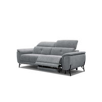 SOFA AVENA 3-Sitzer mit 1 Relaxfunktion, grau - Grau, Holzwerkstoff/Textil (204/80/108cm) - Courtois Laville